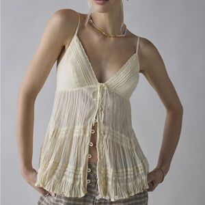 Kimchi Blue Tara Embroidered Cotton
Babydoll Cami